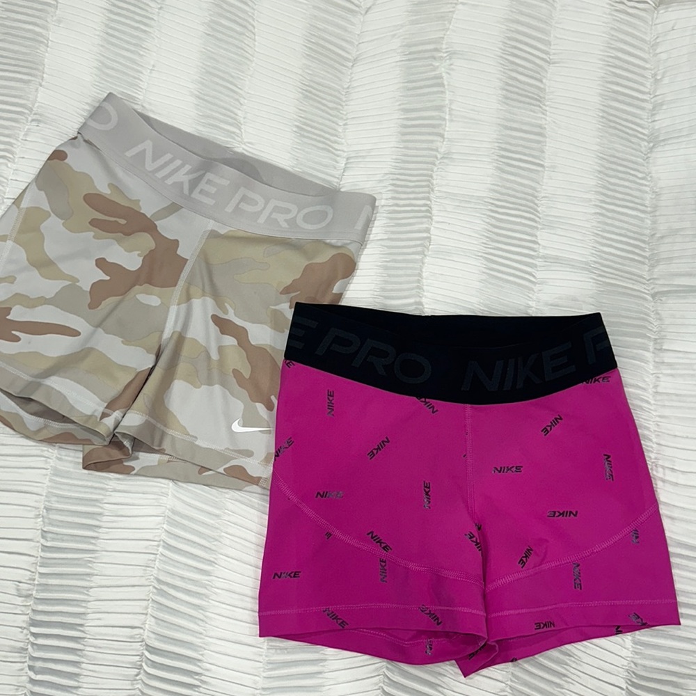 Two never worn Nike Pro Shorts, Size S